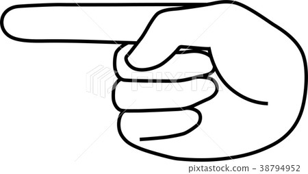 Hand Sign-Pointing - Stock Illustration [38794952] - PIXTA