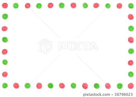 Hand-painted frame square whole green green 38796023