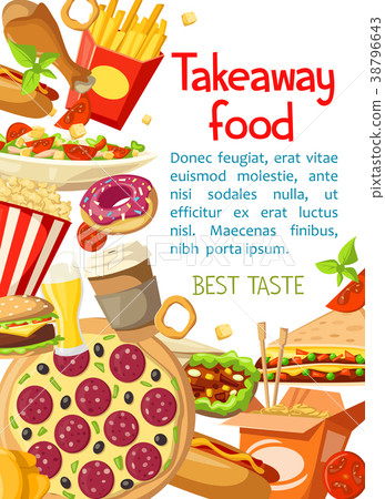 Vector takeaway fastfood meals poster Vector takeaway fastfood meals poster 38796643