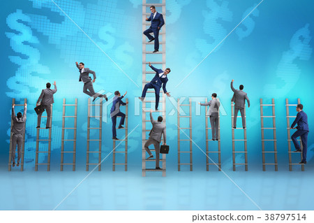 Competition concept with businessman beating 38797514