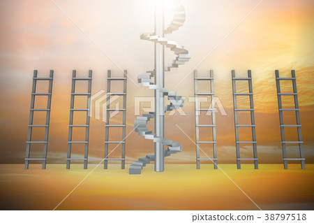 Different ladders in career progression concept - Stock Illustration ...