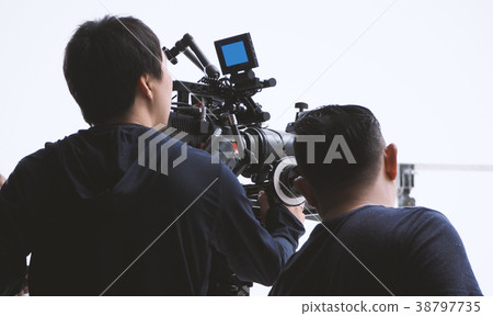 Behind the scenes of video camera shooting. Behind the scenes of video camera shooting. 38797735