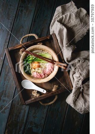 Asian udon noodles 38797989