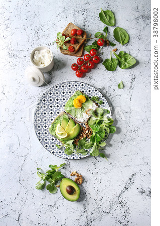 Vegetarian sandwiches with avocado Vegetarian sandwiches with avocado 38798002