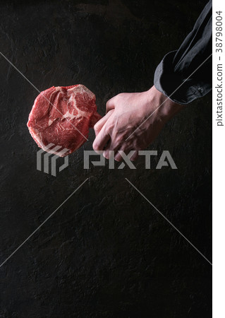 Raw tomahawk steak Raw tomahawk steak 38798004