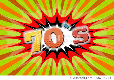 Inscription "70`s" in cartoon style Inscription "70`s" in cartoon style 38798741
