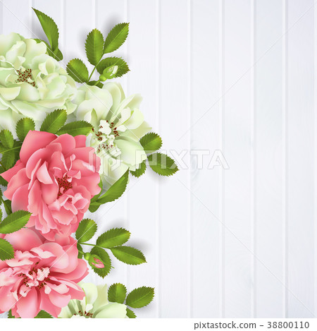 Realistic vector pink rose. 3d roses - Stock Illustration [38800110 ...