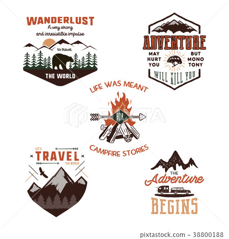 Vintage adventure tee shirts designs, summer logo 38800188