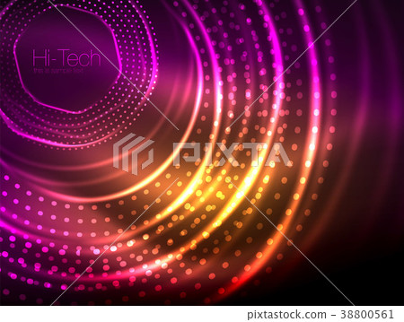 Magic neon circle shape abstract background, shiny Magic neon circle shape abstract background, shiny 38800561