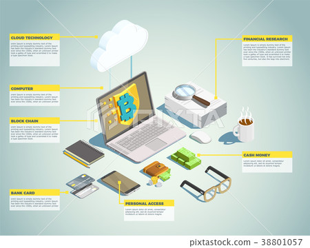 Financial Technology Isometric Layout - Stock Illustration [38801057 ...