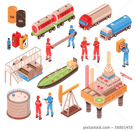 Oil Gas Isometric Icons Oil Gas Isometric Icons 38801458