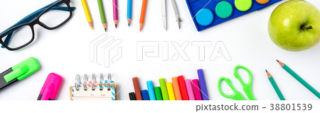 Back to school concept on white background Back to school concept on white background 38801539