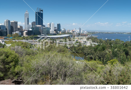 City center of Perth, Australia 38801642