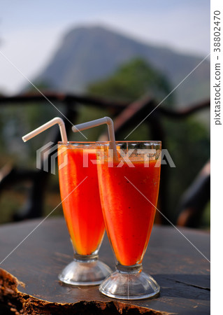 Cocktail of exotic fruits 38802470