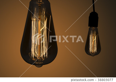 Vintage hanging Edison light bulbs 38803077