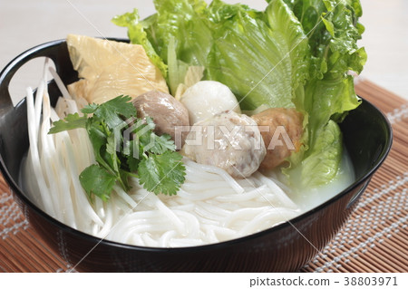 noodles with meat in soup noodles with meat in soup 38803971