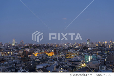 東京夜景東京Skytree池袋北新宿2018中野站從稀有的地點材料 東京夜景東京Skytree池袋北新宿2018中野站從稀有的地點材料 38804290