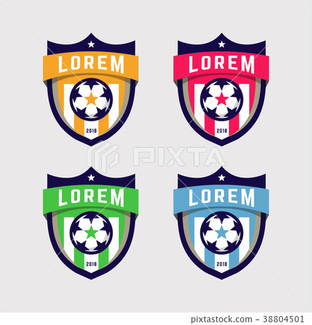 Soccer Logo or Football Club Sign Badge Set. Soccer Logo or Football Club Sign Badge Set. 38804501
