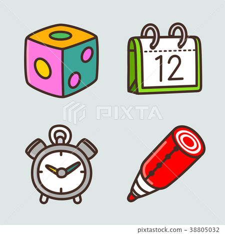 flat icons set - school objects and education items isolated on white background. 001 flat icons set - school objects and education items isolated on white background. 001 38805032