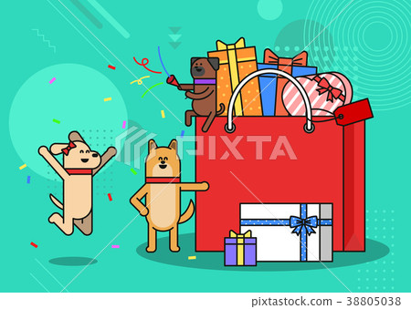 Illustration - animals shopping concept vector. various payment method of e-commerce, coupon and card. 007 Illustration - animals shopping concept vector. various payment method of e-commerce, coupon and card. 007 38805038