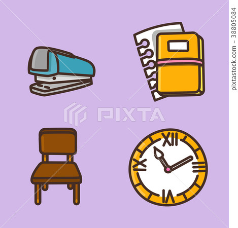 flat icons set - school objects and education items isolated on white background. 037 flat icons set - school objects and education items isolated on white background. 037 38805084