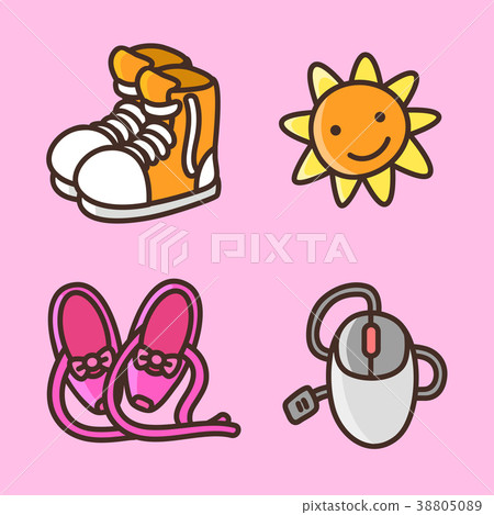 flat icons set - school objects and education items isolated on white background. 046 flat icons set - school objects and education items isolated on white background. 046 38805089