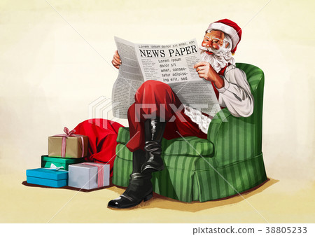 Vector - Santa's day, give a present to children all over the world on Christmas. it's express his busy Christmas. 001 38805233