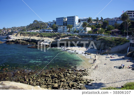 The coast of La Jolla in San Diego, California, USA The coast of La Jolla in San Diego, California, USA 38806107