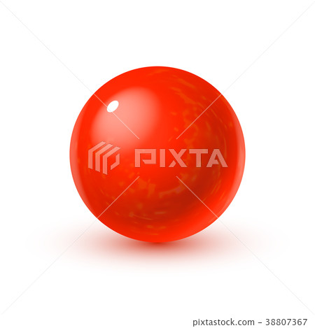 Realistic glass sphere with shadows, reflection of 38807367