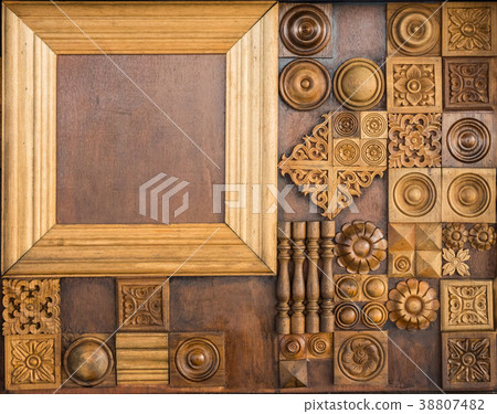 Element of decorative woodcarving  38807482