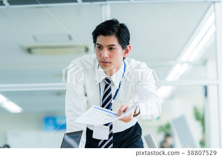 Businessman, office, suit, meeting room Businessman, office, suit, meeting room 38807529