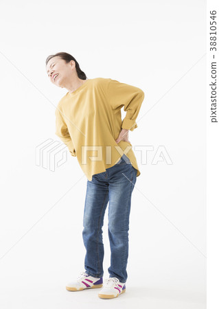背部疼痛的高級女人 背部疼痛的高級女人 38810546