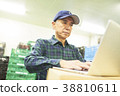Senior man organizing goods in a warehouse 38810611