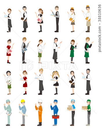 Illustration of various people / Working people 38810636