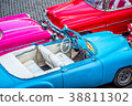 HDR - American convertible vintage cars in Cuba 38811302