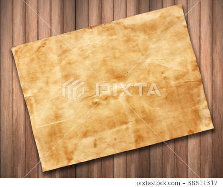 old paper on wood background texture. 38811312