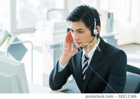 Young man, operator, call center, staff 38811366