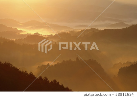 大邱山脈雲彩海早晨視圖 38811654