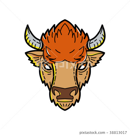 European Bison Mono Line Art European Bison Mono Line Art 38813017