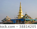Golden Pagoda is located on the high hill. 38814205