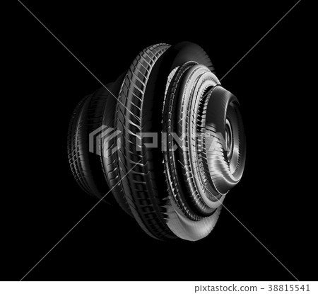 Abstract rotating metal gear. Industry part Abstract rotating metal gear. Industry part 38815541