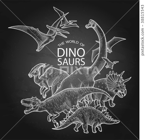 Group of graphic dinosaurs Group of graphic dinosaurs 38815543
