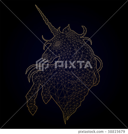 Graphic low poly unicorn Graphic low poly unicorn 38815679