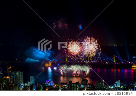 Fireworks, Gwangan Bridge, Swimming Pool, Swimming Pool, Busan Fireworks, Gwangan Bridge, Swimming Pool, Swimming Pool, Busan 38815954