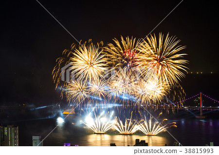 Fireworks, Gwangan Bridge, Swimming Pool, Swimming Pool, Busan Fireworks, Gwangan Bridge, Swimming Pool, Swimming Pool, Busan 38815993