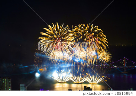 Fireworks, Gwangan Bridge, Swimming Pool, Swimming Pool, Busan Fireworks, Gwangan Bridge, Swimming Pool, Swimming Pool, Busan 38815994