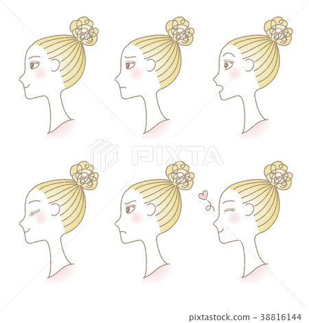 一名婦女的檔案有另外頭髮表示的 38816144