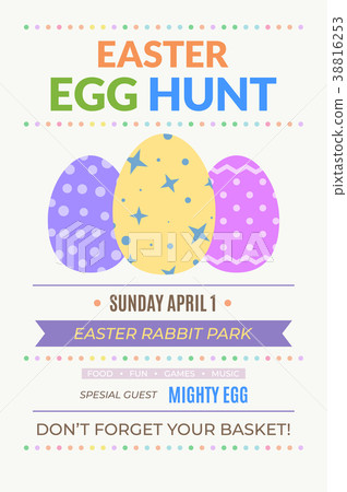 Egg hunt information banner template Egg hunt information banner template 38816253