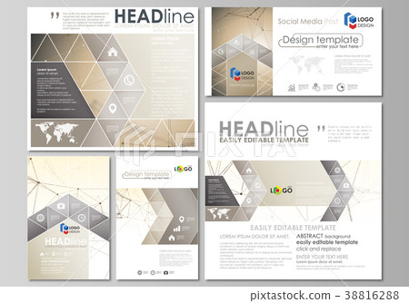 Social media posts set. Business templates 38816288