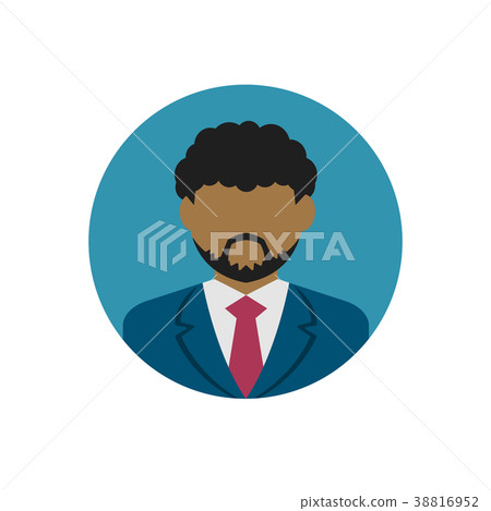 Businessman upper body illustration (Black / Arab / Southeast Asia / Indian) 38816952
